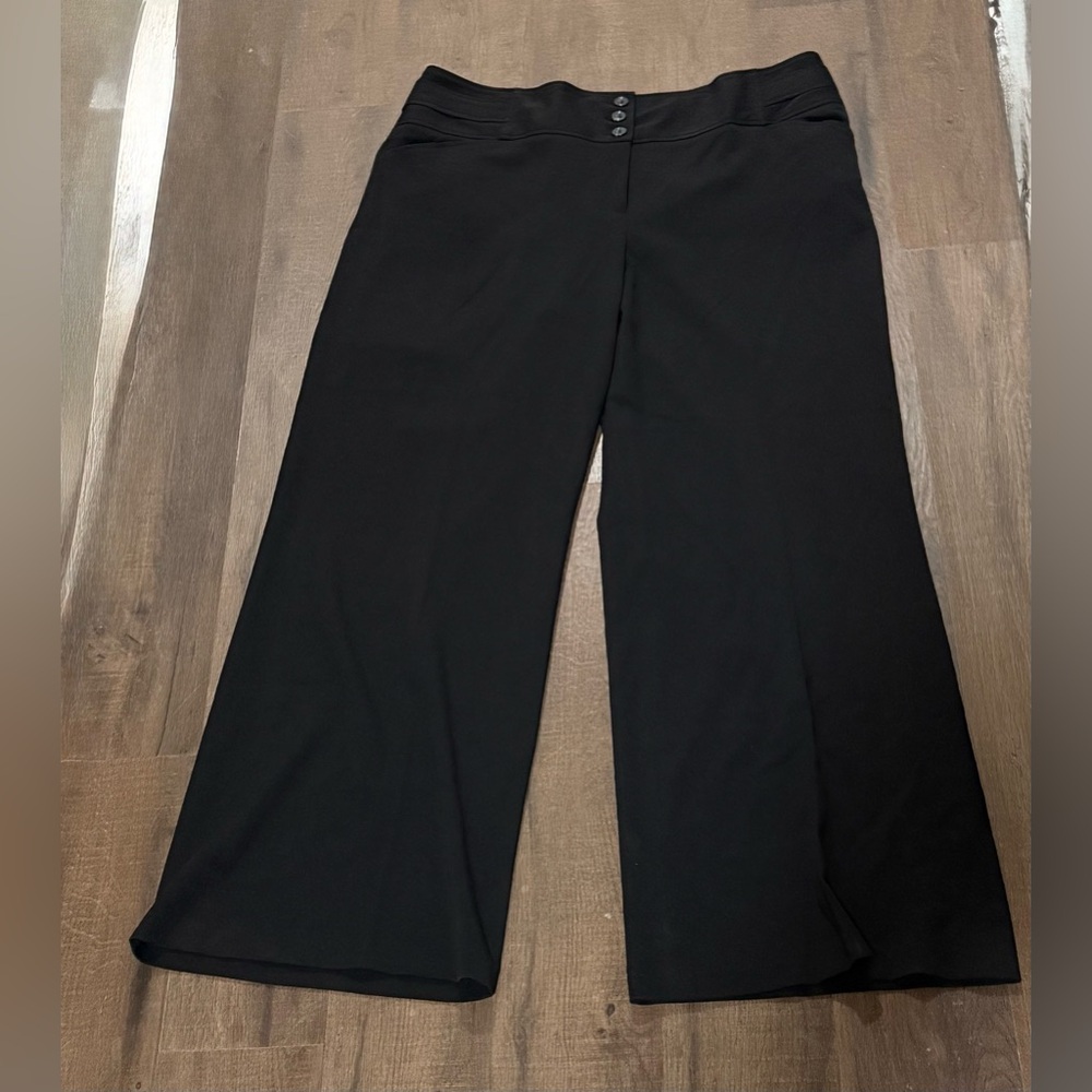 Lane Bryant Black Wide-Leg Flare Pants